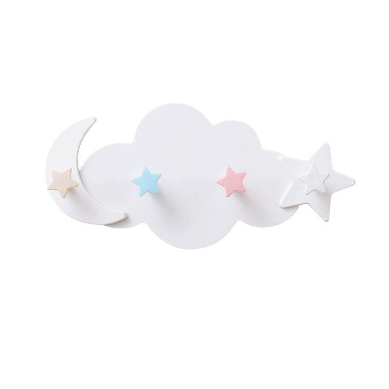 Self Adhesive Hooks Kawaii Cartoon Cloud Children's Room Hook On The Wall Hanging Decor Seamless Door Clothes Hanger Bathroom: Default Title