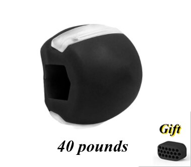 Jaw exerciser Jawline Jawzrsize trainer exercise ball jawliner jawrsize line chew ball workout muscle: Black
