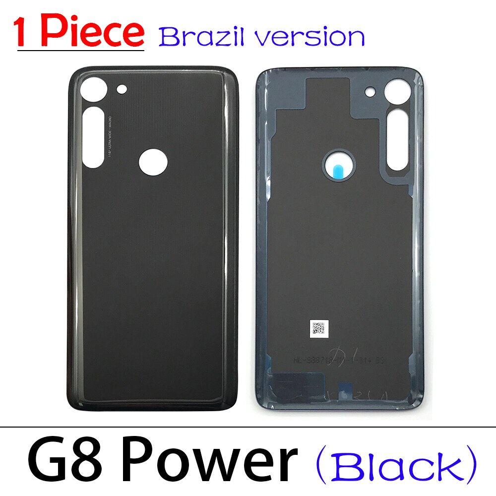 Back Battery Cover door sticker Adhesive glue tape For Motorola Moto G7 Power / G7 Plus / G8 Play / G8 Plus/ X4: G8 Power black