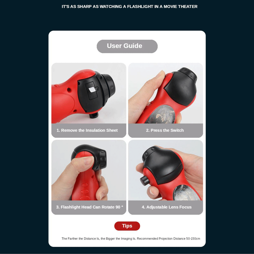 Slide Projector Fakkel Projectie Licht Kleine Zaklampen Lamp Zaklamp Educatief Nachtlampje Voor Kinderen, Baby, Peuter