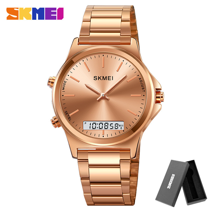 Reloj SKMEI 2120 reloj hombre 3 tiempo pantalla de luz trasera reloj cronógrafo Digital relojes deportivos relojes de pulsera con alarma impermeables para hombre