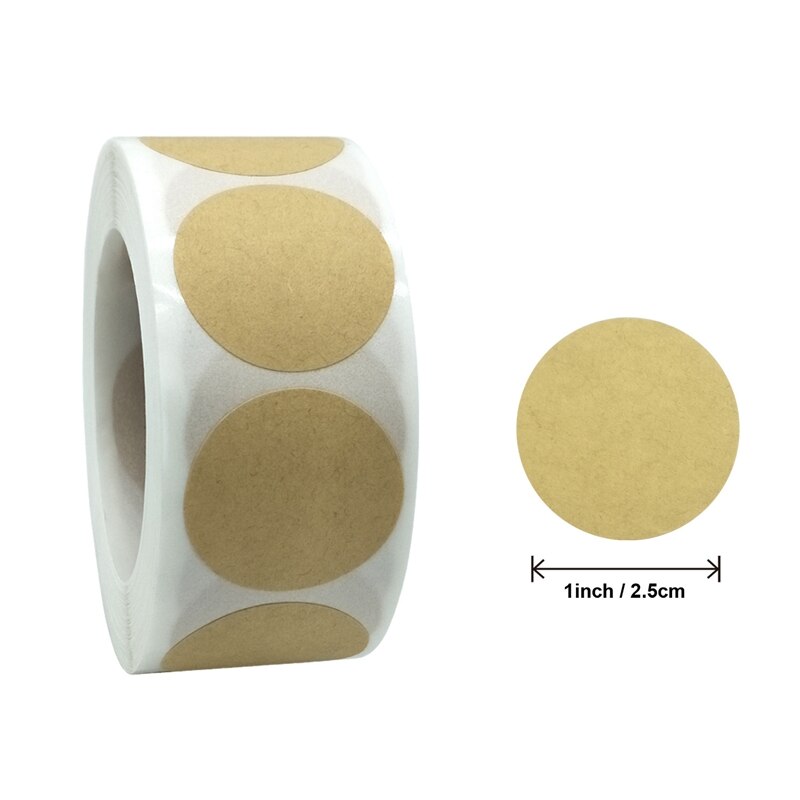 1500 stuks/rol bedankjes en gouden hartjes kraft stickers met ronde stickers voor scrapbooking verpakking  (3 rollen)