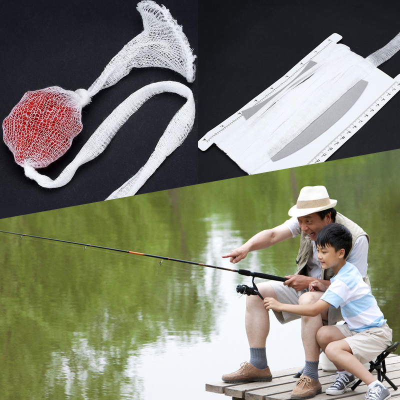 5m 50mm PVA Narrow Fishing Mesh Refill Water Dissolves Carp Fish Stocking Bait Bag 5M PVA Mesh 25/37/44mm Refill Carp Fishing St