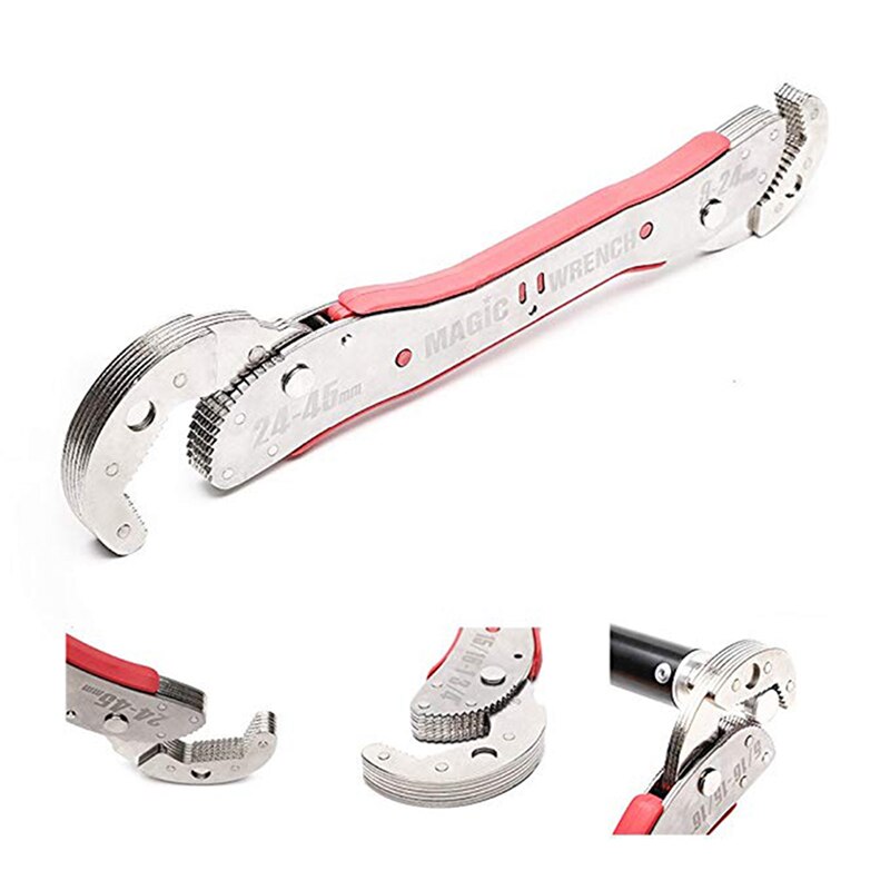 Adjustable Wrench Multi Tool Repair Hand Tool for Home 9-45mm Torque Ratchet Socket Universal Key Magic Spanner Key Sets