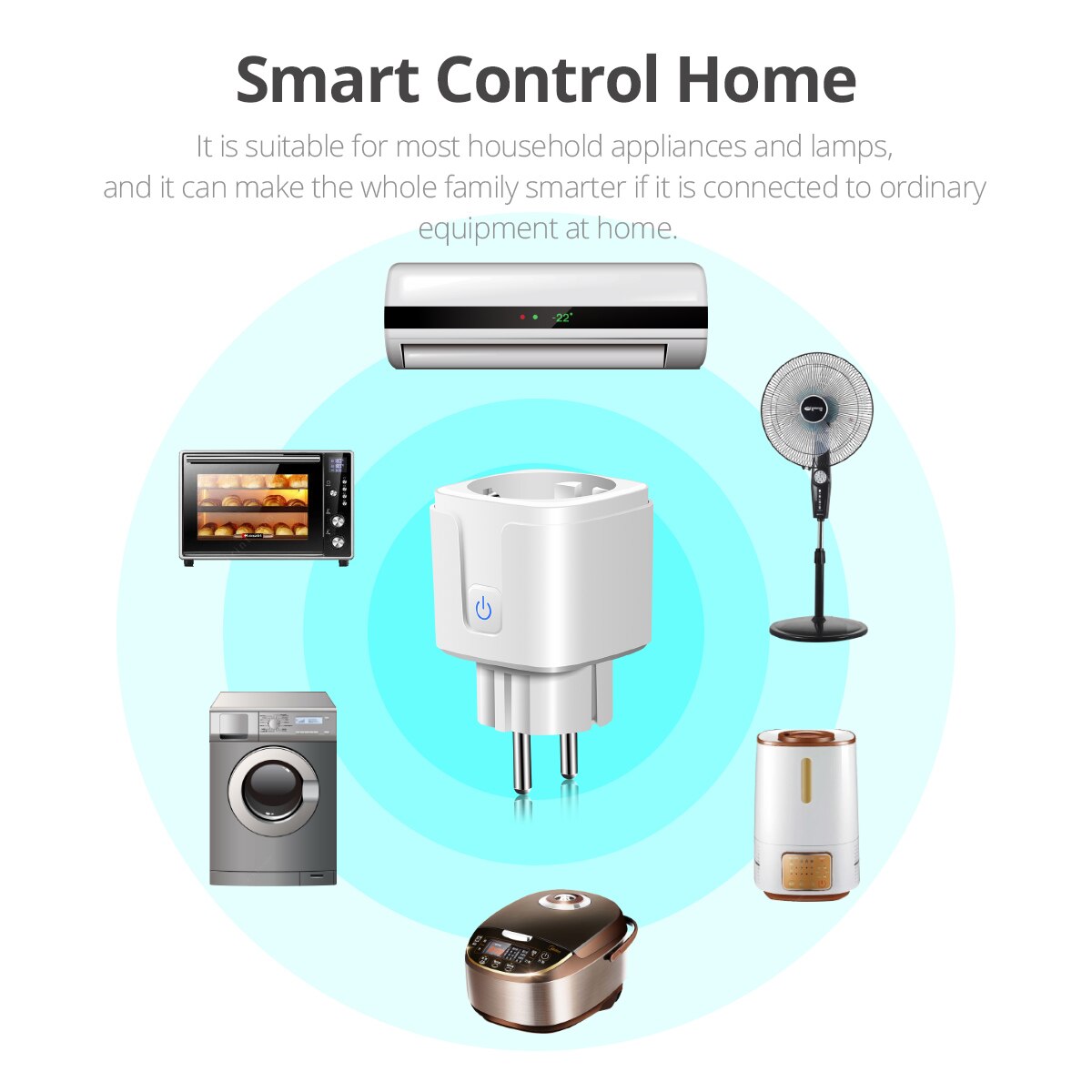 Prise intelligente WIFI pour maison intelligente Apple Homekit, prise ue US, interrupteur, fonctionne avec Siri Alexa Google Home
