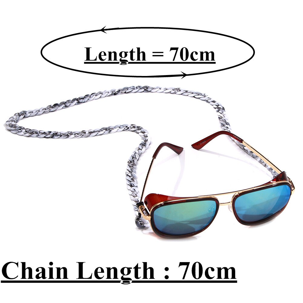 Fishsheep femmes acrylique chaîne de lunettes antidérapant lunettes de lecture sangle cou chaîne titulaire cordons de lunettes lanière 70cm