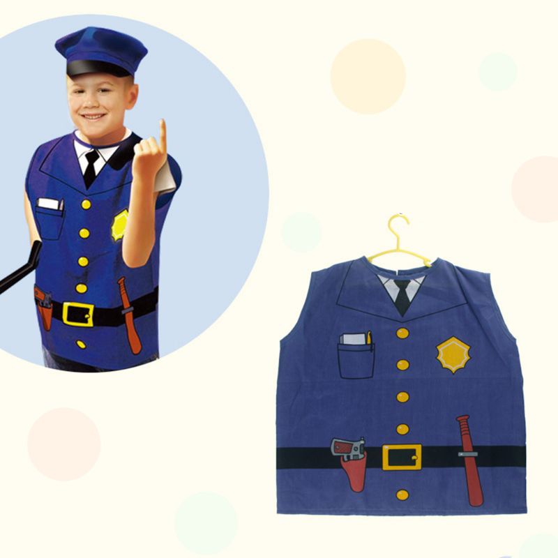 Enfants Cosplay carrière ensemble de costumes pompier policiers infirmière Chef semblant jouer tenue Halloween partie Roleplay vêtements Kit