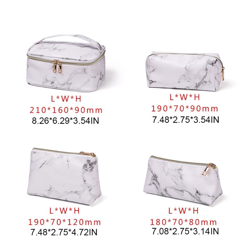 Multifunctional Marble Cosmetic Bag Makeup Pouch Toiletry Travel Case Organizer A69C