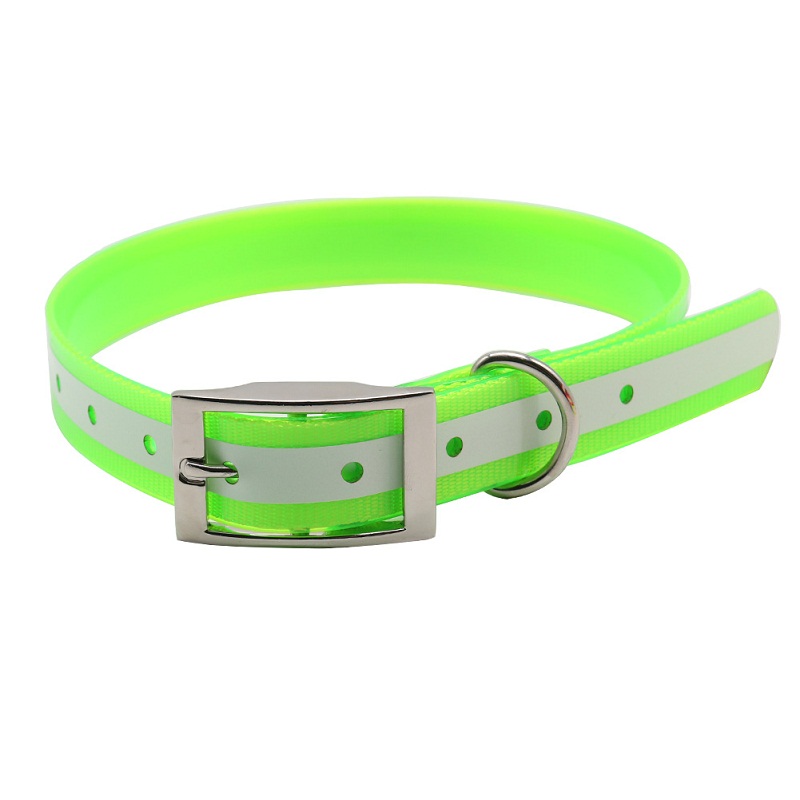 Huisdier Halsband Tpu + Nylon Night Glowing Reflecterende Veiligheid Halsbanden Deodorant Waterdichte Kraag Dierbenodigdheden: Green / L