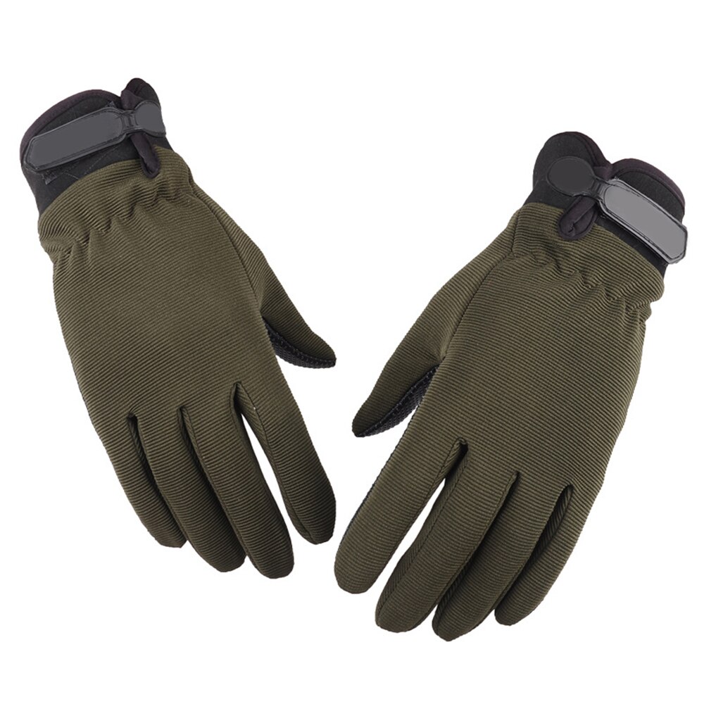 Anti-Slip Siliconen Handschoenen Buitensporten Fiets Handschoenen Winddicht Volledige Vinger Handschoenen Rijden Warme Vissen Fietsen Beschermende Kleding D40: green / M