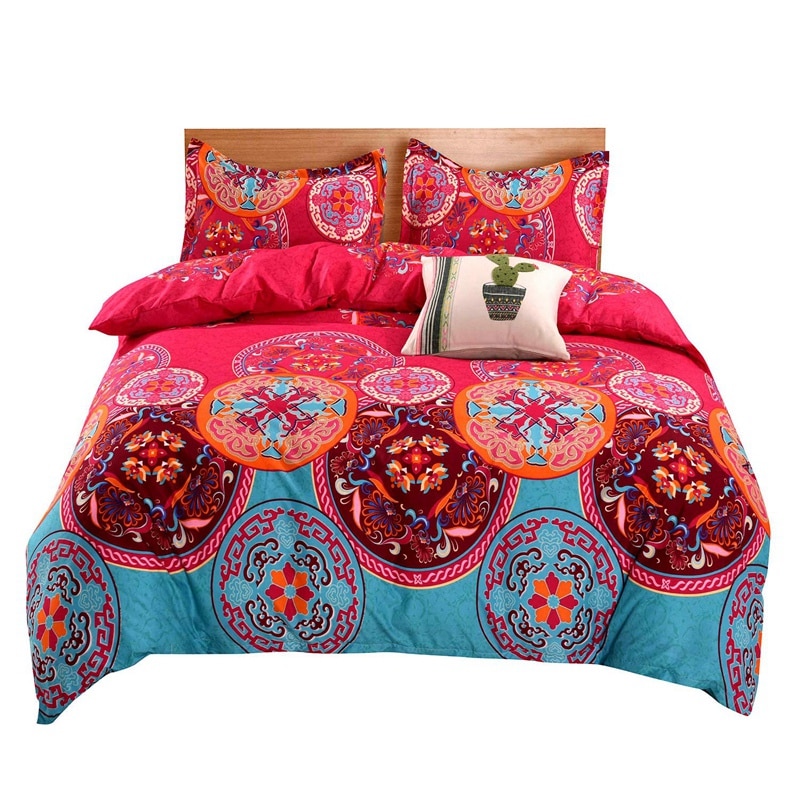 Bohemian beddengoed quilt quilt bohemian exotisch patroon quilt bed vierdelige kussensloop: Default Title