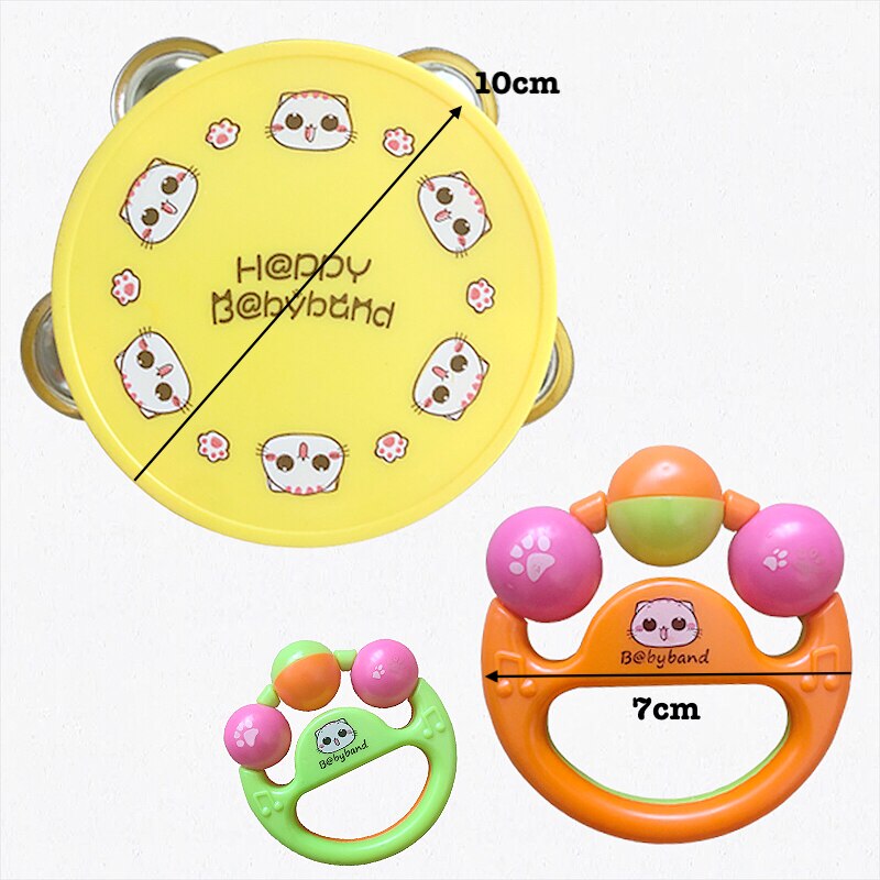 5pcs Baby Rattles Bed Toy 0-12 Months Newborn Educate Music Tambourine Maraca Mobile Kid Stroller Hand Bell Infant Child Toddler