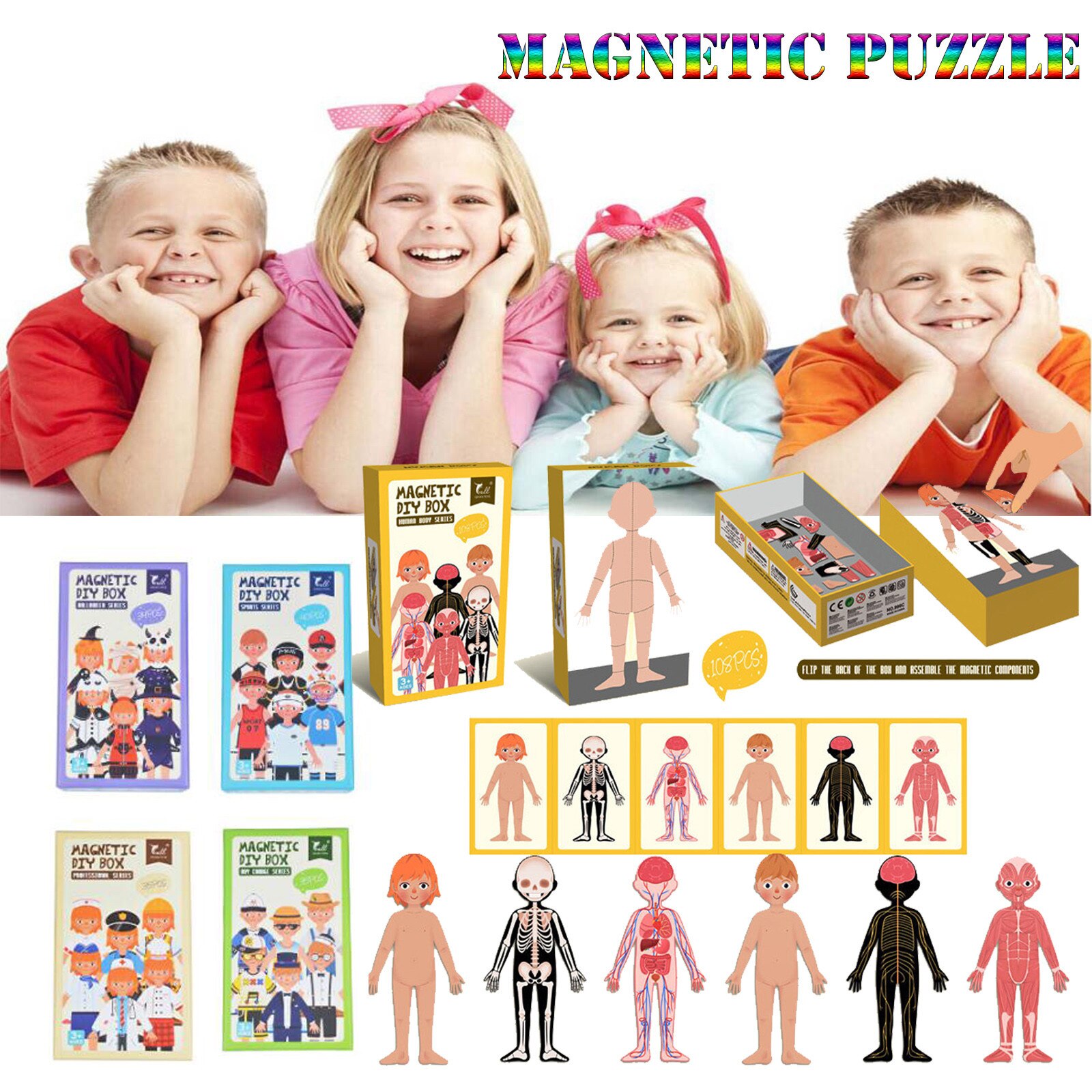 Kinderen Educatief Speelgoed Houten Magnetische Tekentafel Magnetische Game Puzzels Educatief Speelgoed Voor Kinderen Jongens En Meisjes