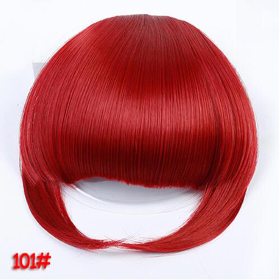 Clip de pelo con flecos para mujer, peluca de cabello con flequillo de aire Natural, accesorios para pelo sintético: B80-101