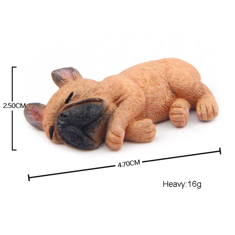 Söpö nukkuva jääkaappimagneetit eläin uninen sarja kawaii corgi koirat shiba inu pvc hahmot lelut koriste jääkaappi tahna: Vaaleanpunainen