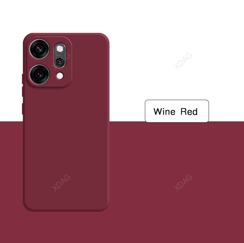 Funda de teléfono Original para OPPO Reno14 Reno 14 Pro 14Pro 5G Funda de con borde recto de silicona líquida suave y Simple: Morado / Oppo Reno 14