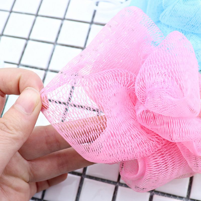 ! 1Pc Flower Mesh Bath Puff Body Exfoliating Massage Scrubber Shower Ball Sponge Beauty Bath Shower Random Color
