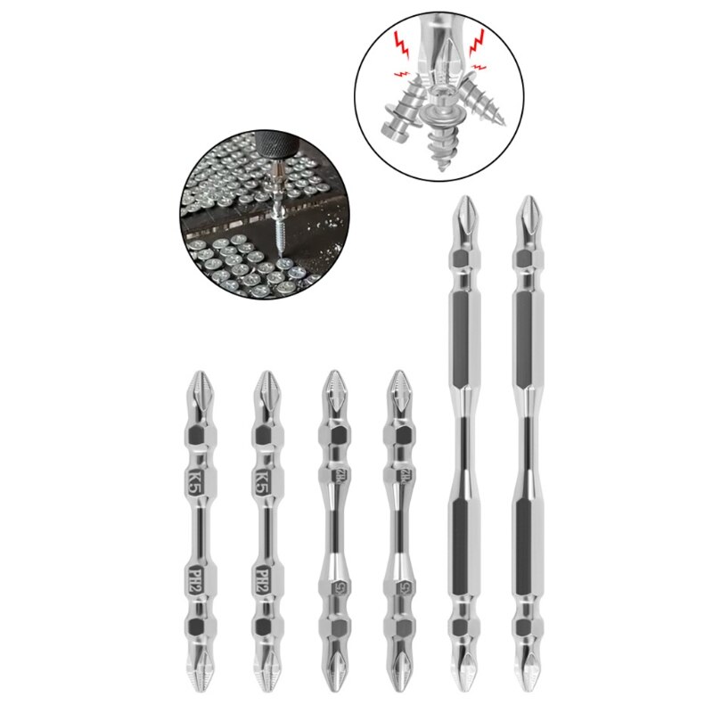High Hardness Double Head Cross Screwdriver for DIY Work Friends and Family Ideal Screwdriver for Narrow Areas