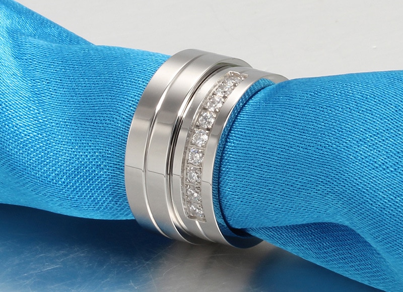 titanium Rings Men And Women Jewelry Couple Promise wedding finger love Rings jewelry R4624