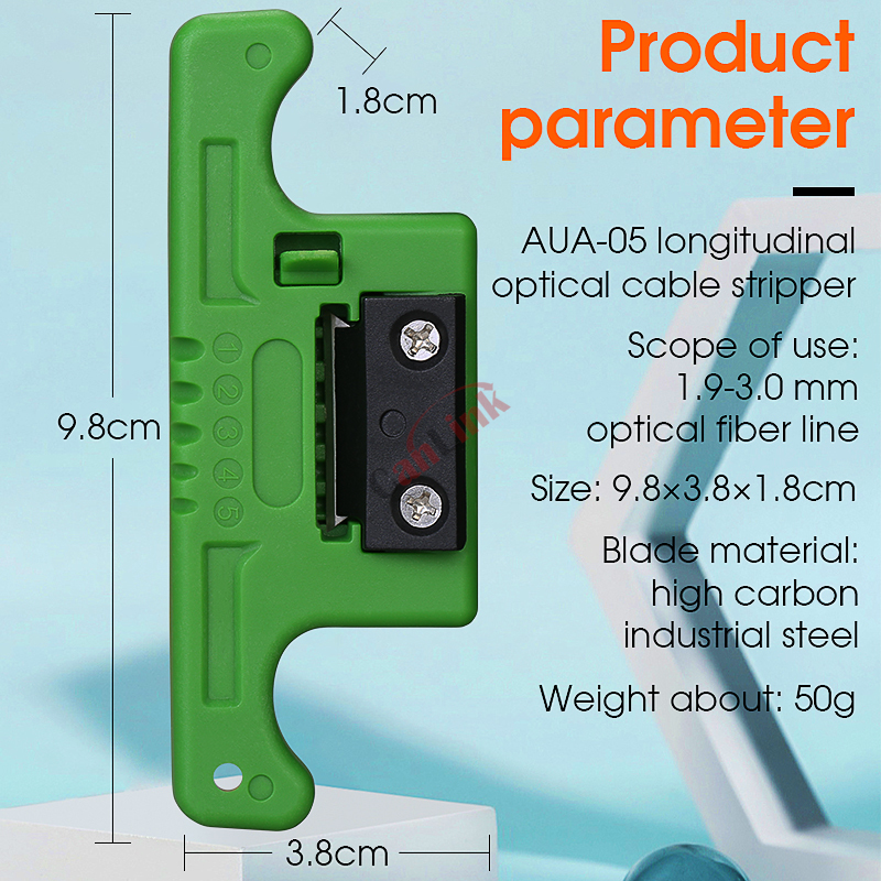 Fiber Cable Ribbon Stripper FTTH Fiber Optic Stripping 1.9~3mm Access ToolKit Loose Buffer Tube Stripper AUA-05