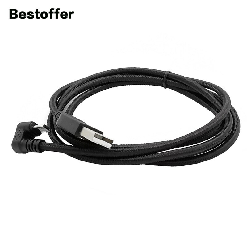 30CM/1.5M U-Shaped Elbow Micro 5-Pin Male to USB 2.0 A Male Data Charging Extension Cable: 1.5M