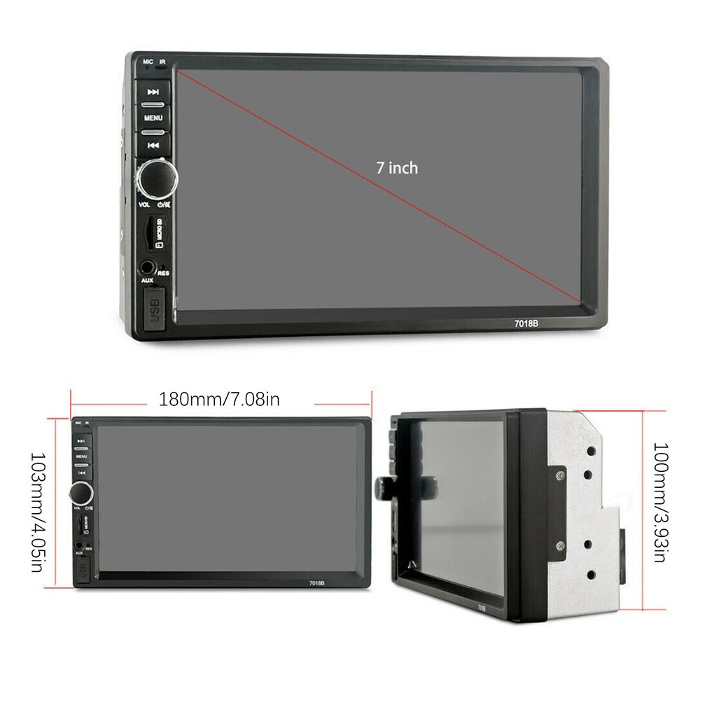 Reproductor Multimedia 7018B para coche, Radio FM de 7 pulgadas, reproductor MP5 estéreo, pantalla táctil, reproductor MP5, USB, FM