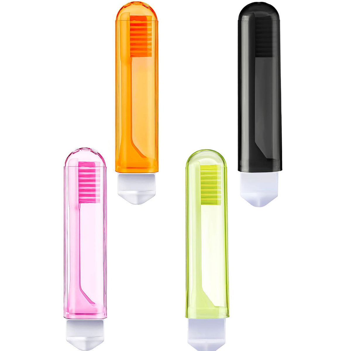 Bulk opvouwbare reistandenborstels met koffers. Zacht, voor alle leeftijden. Goed voor reizen. Hoezen met ventilatieopeningen, compact. Geweldig cadeau.-liu: YELLOW