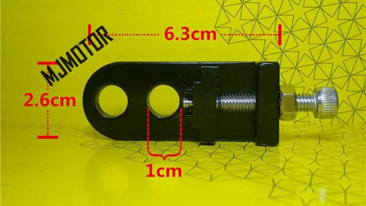 (2 stk / sett) bmx sykkel motorsykkel kjedestrammer 10mm justering fixie enhastighets sykkelboltskrue
