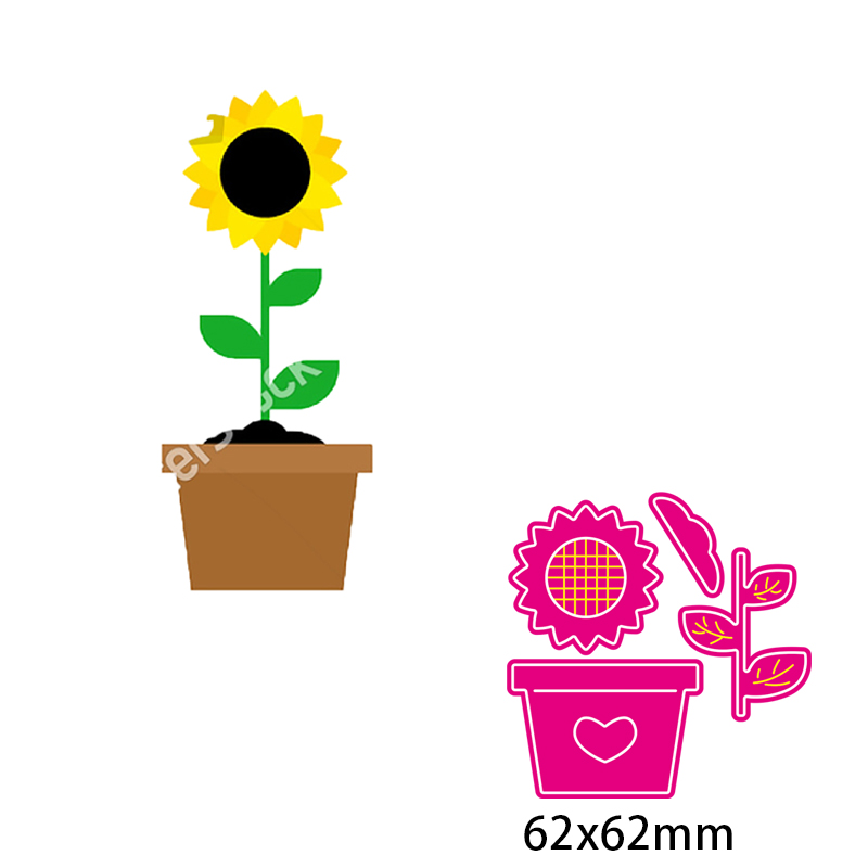 17 sorters krukväxt blommor gräs kaktusblad metall skär stansar bonsai aloe stencil för gör-det-själv scrapbooking kort dekoration: 12