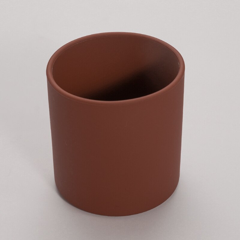Baby Silicone Lekvrij Snack Cup Peuter Draagbare Voedsel Opbergdoos Baby Leren Drinkwater Cup Bpa Gratis Siliconen: 022-clay