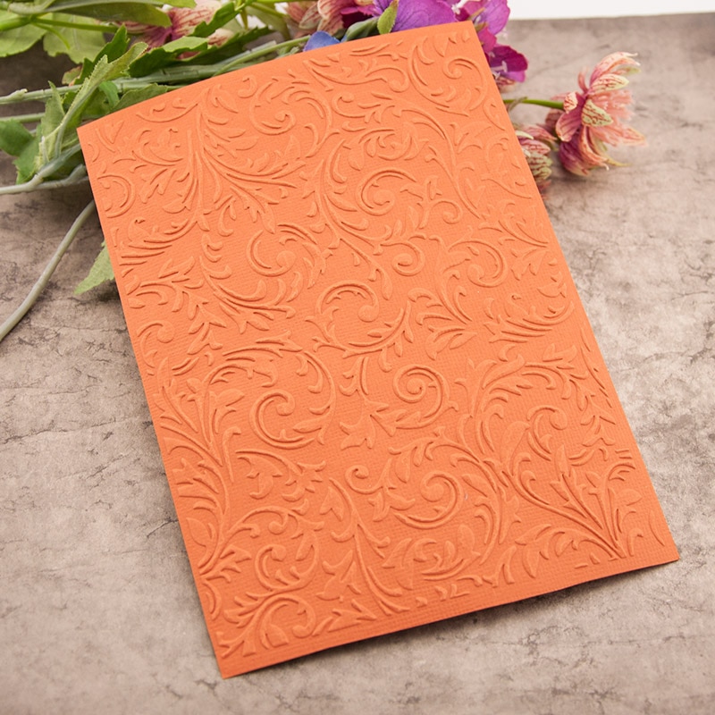 12.8x17.6cm Leaves Texture Embossing folders Plastic Embossing Folder For Scrapbooking DIY Photo Album Card
