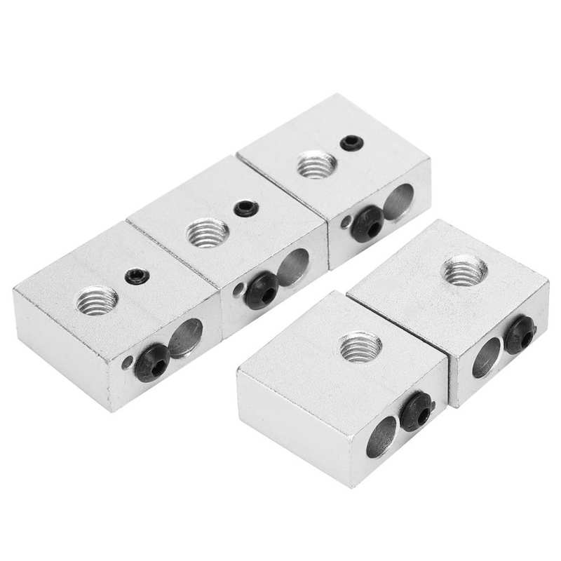 5pcs Aluminum Heating Block For 3D print head heating Makerbot printer structure 3D Printer Nozzle Accessories
