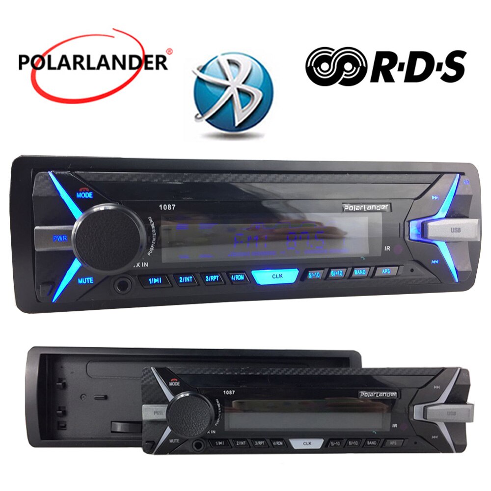 Newest 1087 RDS Autoradio 1 din Support Bluetooth SD Card Music mp3 player with Remote Control Auto radio Car Detachable Panel