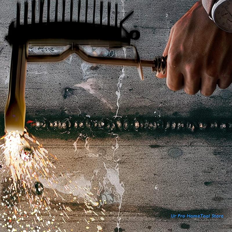 Marteau à scories avec fil, brosse de soudage, utilisé pour éliminer les débris de peinture, la rouille et le polissage, soudage Durable et Portable