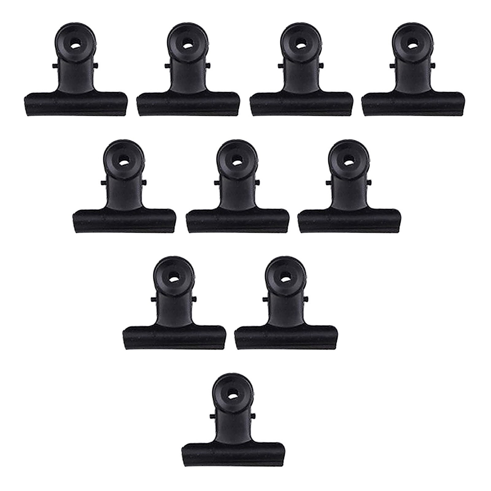 10Pcs Metal Round Grip Clips Bulldog Clip Ticket Paper Stationery Clip For Tags Bags Document Binder Clip Photo Clamp 32x30mm