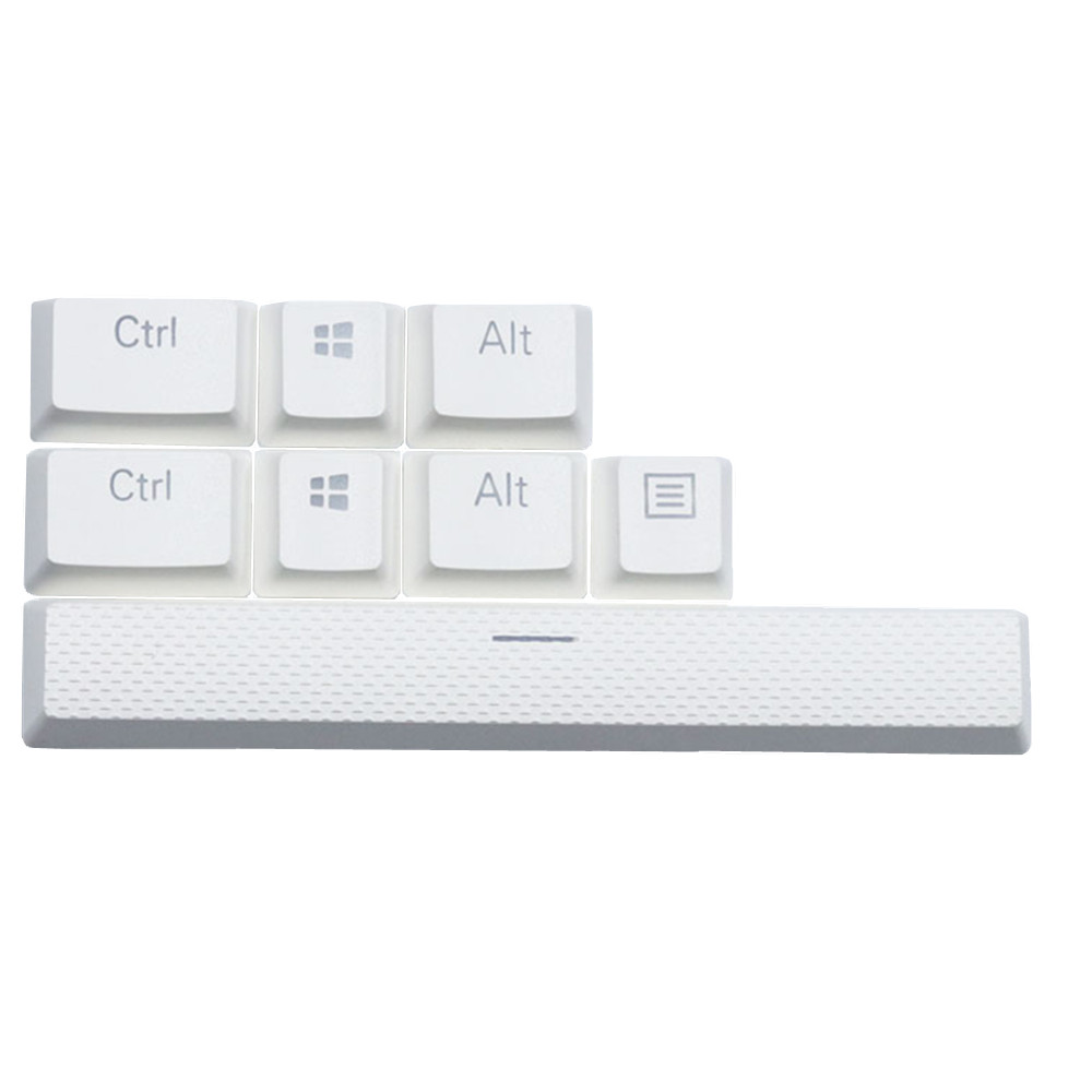 PBT 8 key supplement Keycaps For Corsair K65 K70 K95 Logitech G710+ QUICK FIRE TK Mechanical Gaming Keyboard Backlit MX Key Caps: WHITE