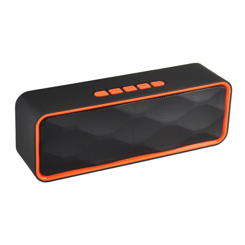 Bluetooth 4.2 Wireless Speaker Outdoor Portable Stereo Speaker HD Audio Built-in Dual Drive Speaker Hands-free Call TF Card Slot: orange