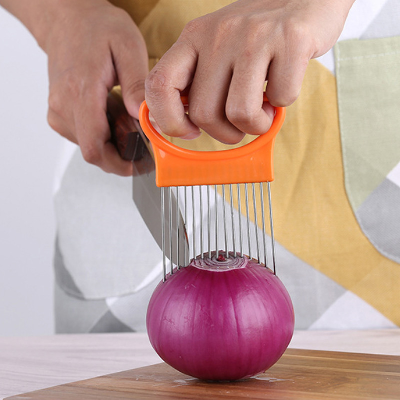 Stainless Steel Onion Holder Slicer Vegetable tools Tomato Stainless Steel Onion Holder Slicer Vegetable tools Tomato