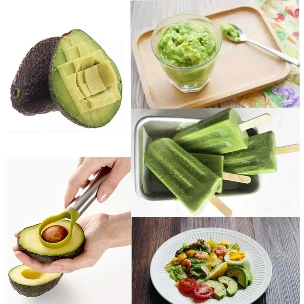 Heißes Avocado-Messer, kleines Werkzeug, Rinde-Avocado-Schäler und -schneider, effizientes Küchenwerkzeug, Spülmaschinen-Sicherheitswerkzeug für Avocado-Salat