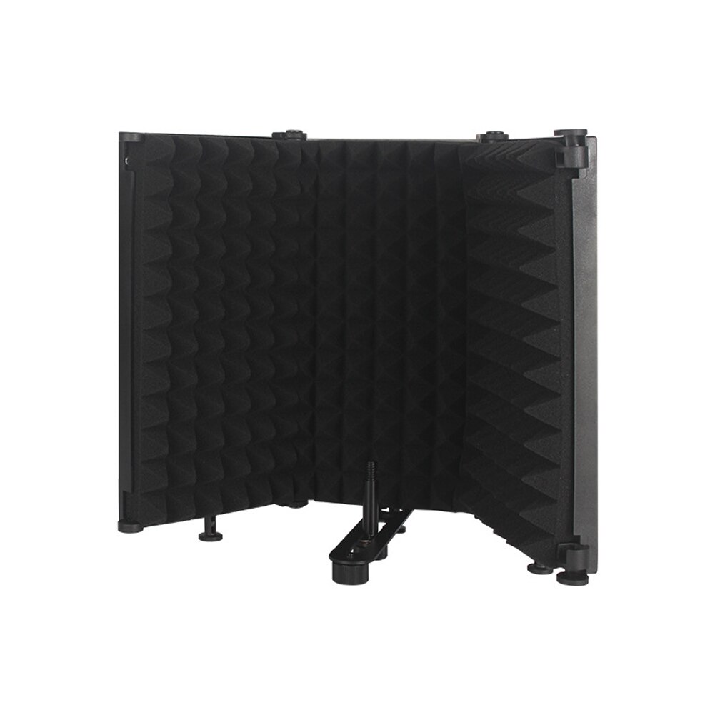Foldable Adjustable Sound Absorbing Vocal Recording Panel Portable Acoustic Isolation Microphone Shield Sound-proof Plate: 3 panel