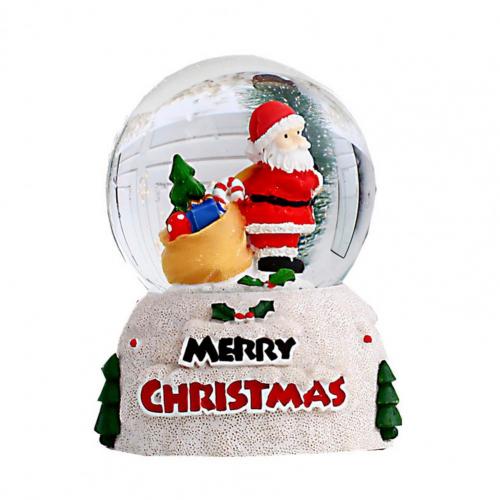 Glass Snow Globe Display Snow Globe Mini Multi-purpose Eco-friendly Snowman Statue Glass Snow Globe:  L Xmas Santa Claus
