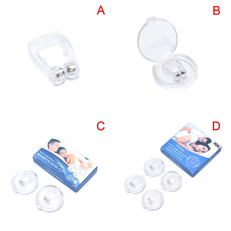 Pince-nez magnétique Anti-ronflement, 1/2/4 pièces, dispositif d&#39;aide au sommeil, pince-nez, Portable, silencieux, pour dormir