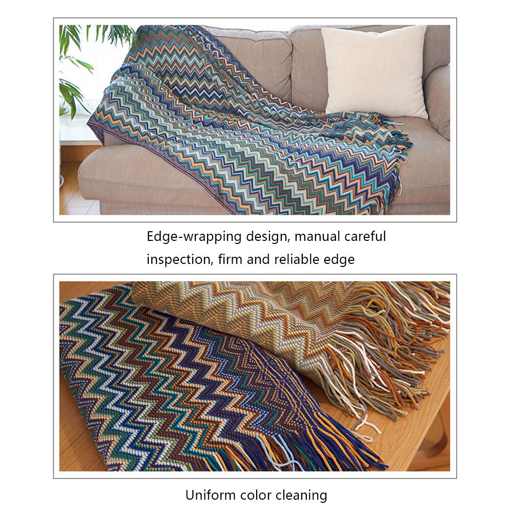 Reizen Deken Bank Gooit Bohemian Stijl Gebreide Deken Zachte Gebreide Deken Gooi voor Bed