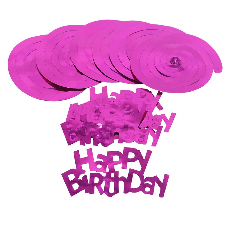 6pcs/set Happy Birthday Spiral Banner Ceiling Hanging Decor Star Garland PVC Swirl Banner for Kids Birthday Party Decoration: B05