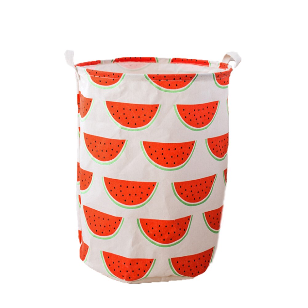 Collapsible Laundry Basket, Print Self-Standing Storage Bin with Two Handles for Clothes Toy Collection: E