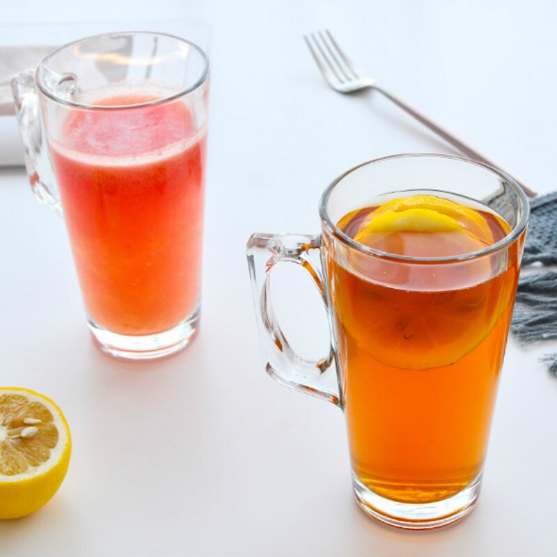 Taza de café en capas de vidrio templado, sin plomo, resistente al calor, para zumo de frutas, divertida taza de té, tazones para café, creativa