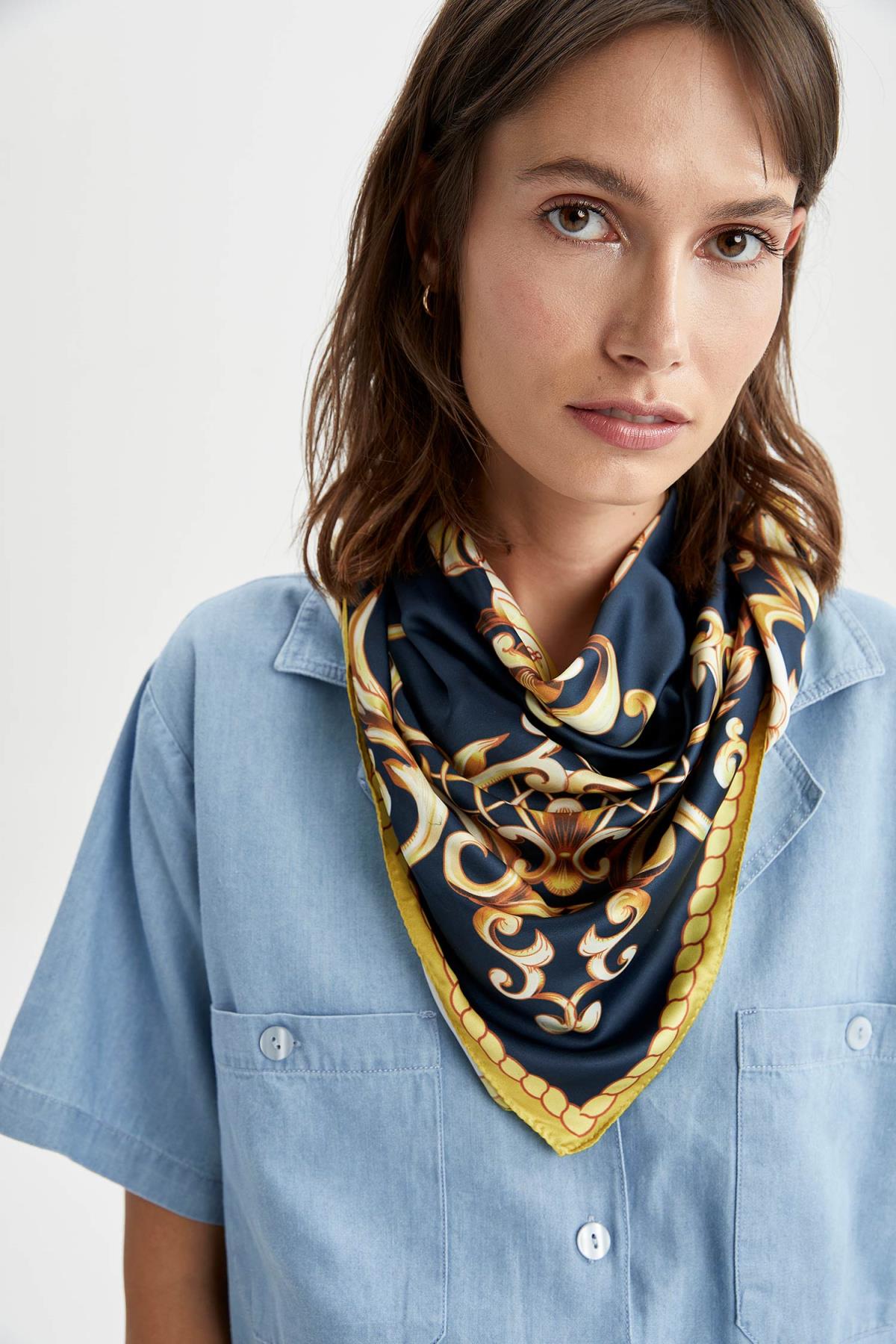 Defact-bufanda con estampado étnico para mujer, accesorios de mujer, Shawl-U2889AZ21SM de para verano: Default Title