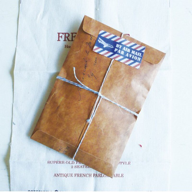 European Vintage old fashioned envelope texture kraft paper lacquer envelope bag postcard stationery DIY packaging