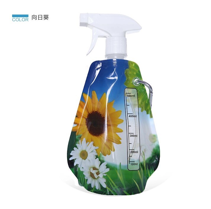 Pieghevole sacchetto di acqua di Plastica Multifunzionale Sacchetto di Acqua Nebulizzata per L'ambiente di Irrigazione A Spruzzo Rotante sacchetto di fiori spruzzatore borse: girasole