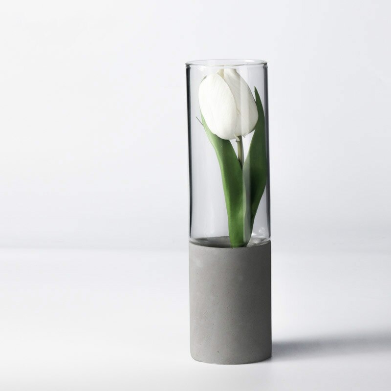 Modern Glass Vase Tabletop Vases Thydroponic Containers Flower Pot Home Decor Crafts Wedding Decoration: B